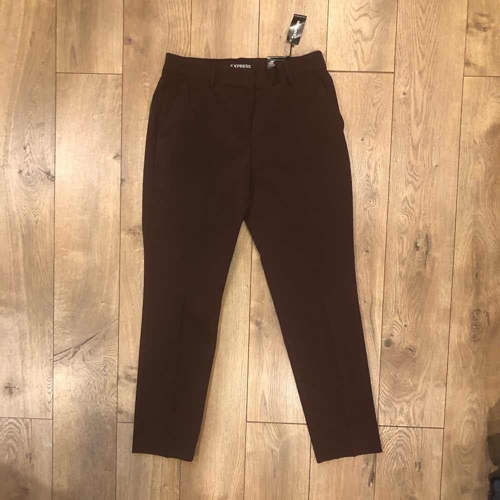 Wine/burgundy ankle pants